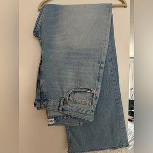 Zara high rise wide leg light jeans